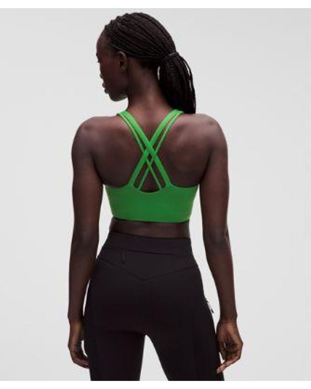 lululemon athletica Green – Energy Longline Sports Bra Medium Support, B-D Cups Evolve – – Size Large