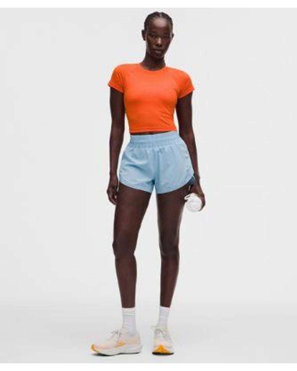 lululemon athletica Orange – Swiftly Tech Cropped Short-Sleeve Shirt 2.4 – – Size 4