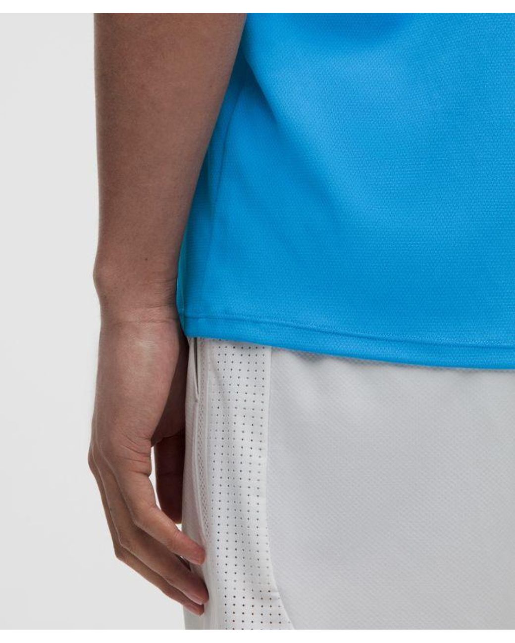 lululemon athletica Blue Uv-Protective Textured Mesh Tennis Shirt for men
