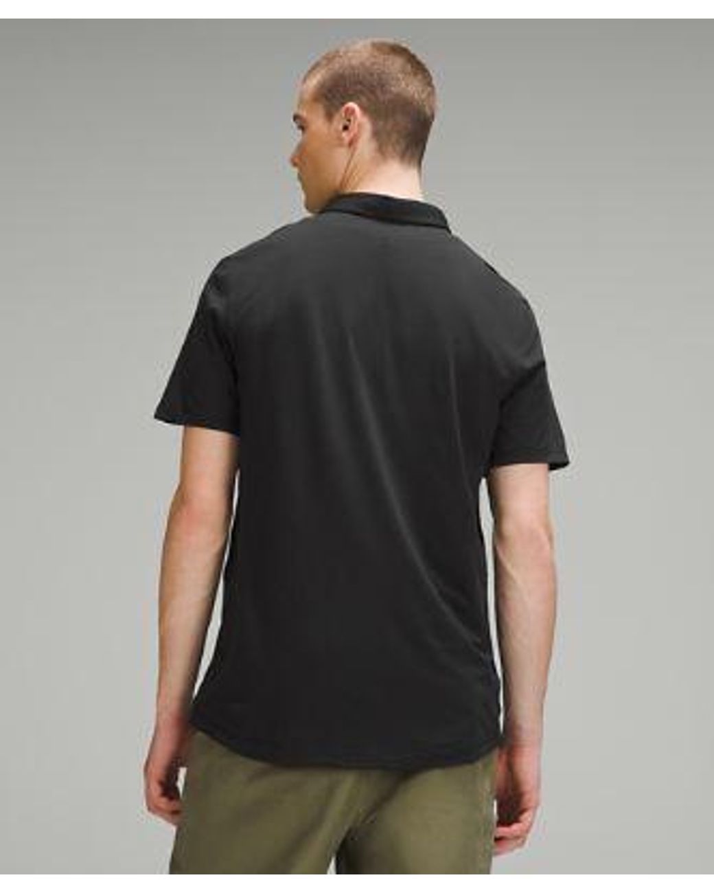 lululemon athletica Black – Evolution Short-Sleeve Polo Shirt – – Size Large for men