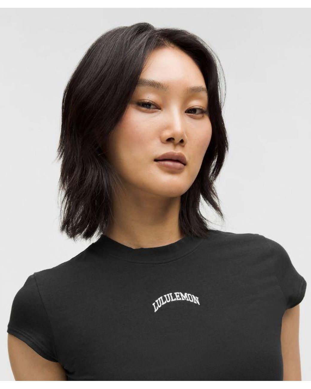 lululemon athletica Black Organic Cotton Baby Tee