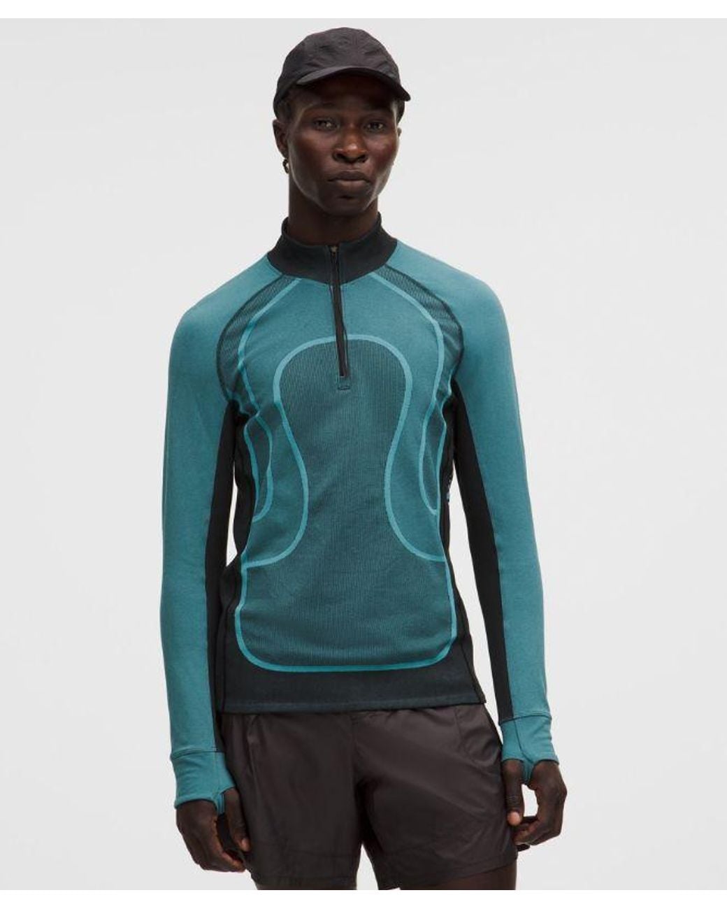 lululemon athletica Blue – Seamless Training Long-Sleeve Shirt Slnsh Collection – – Size Large for men
