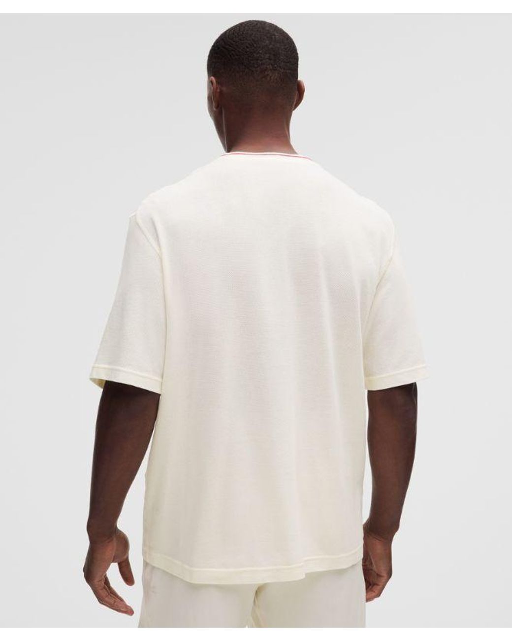 lululemon athletica White – -Knit Jersey Short-Sleeve Shirt – – Size Large for men