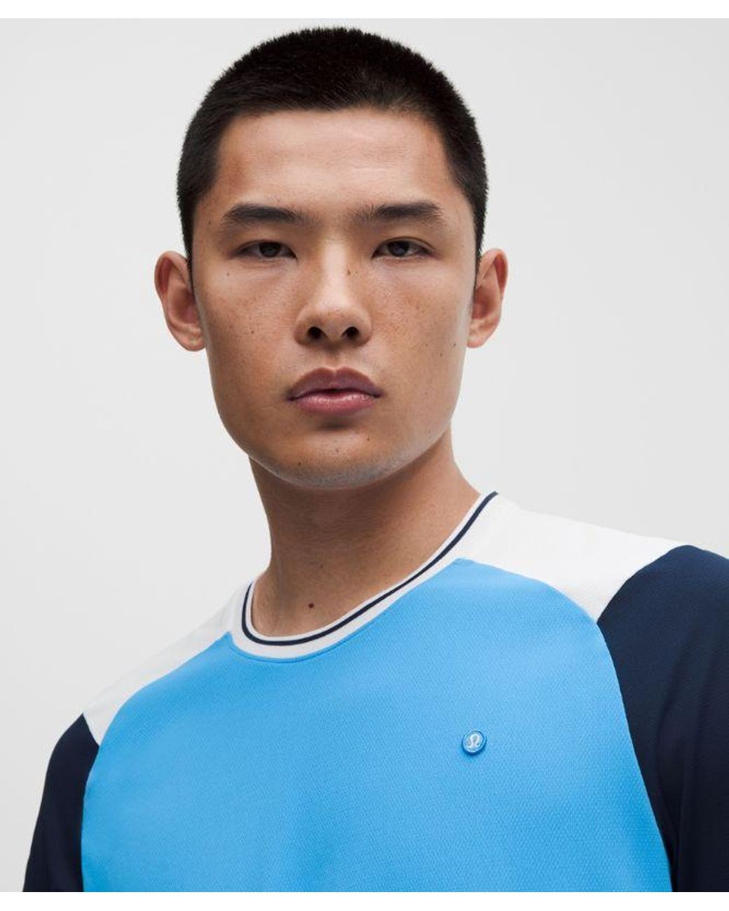 lululemon athletica Blue Uv-Protective Textured Mesh Tennis Shirt for men