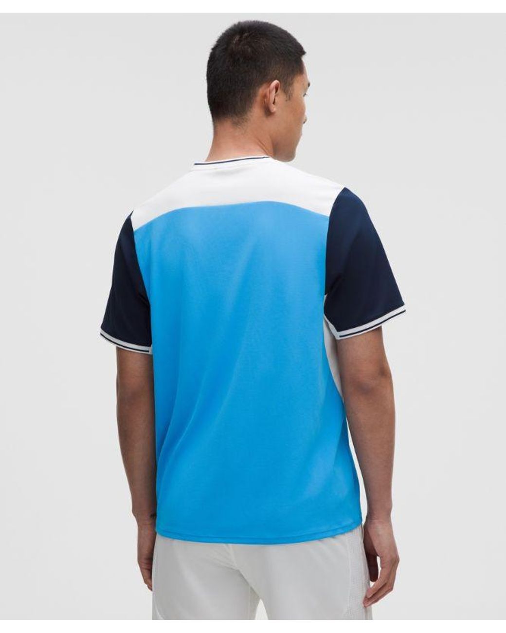 lululemon athletica Blue Uv-Protective Textured Mesh Tennis Shirt for men