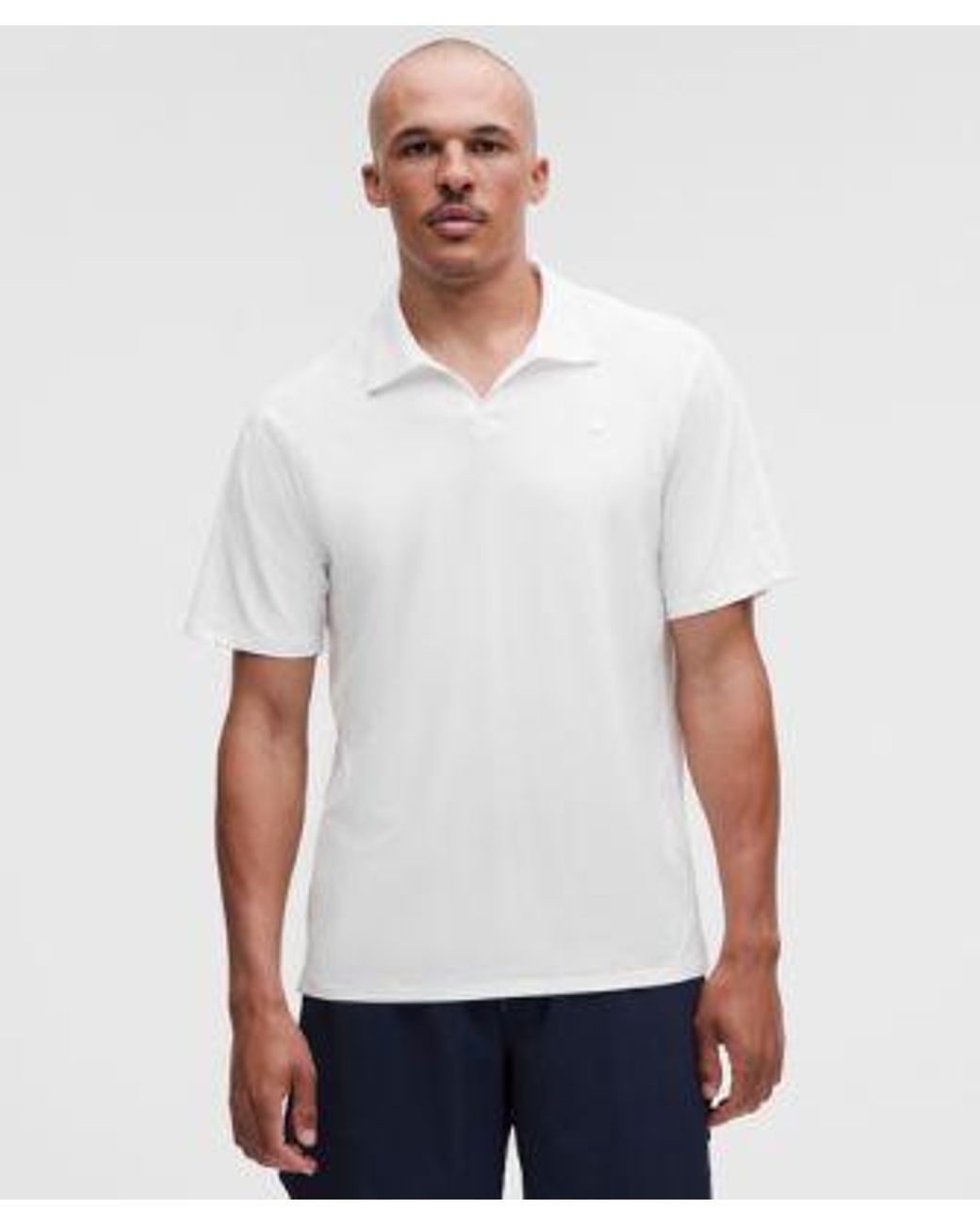 lululemon athletica White Mesh Panelled Tennis Polo Shirt for men