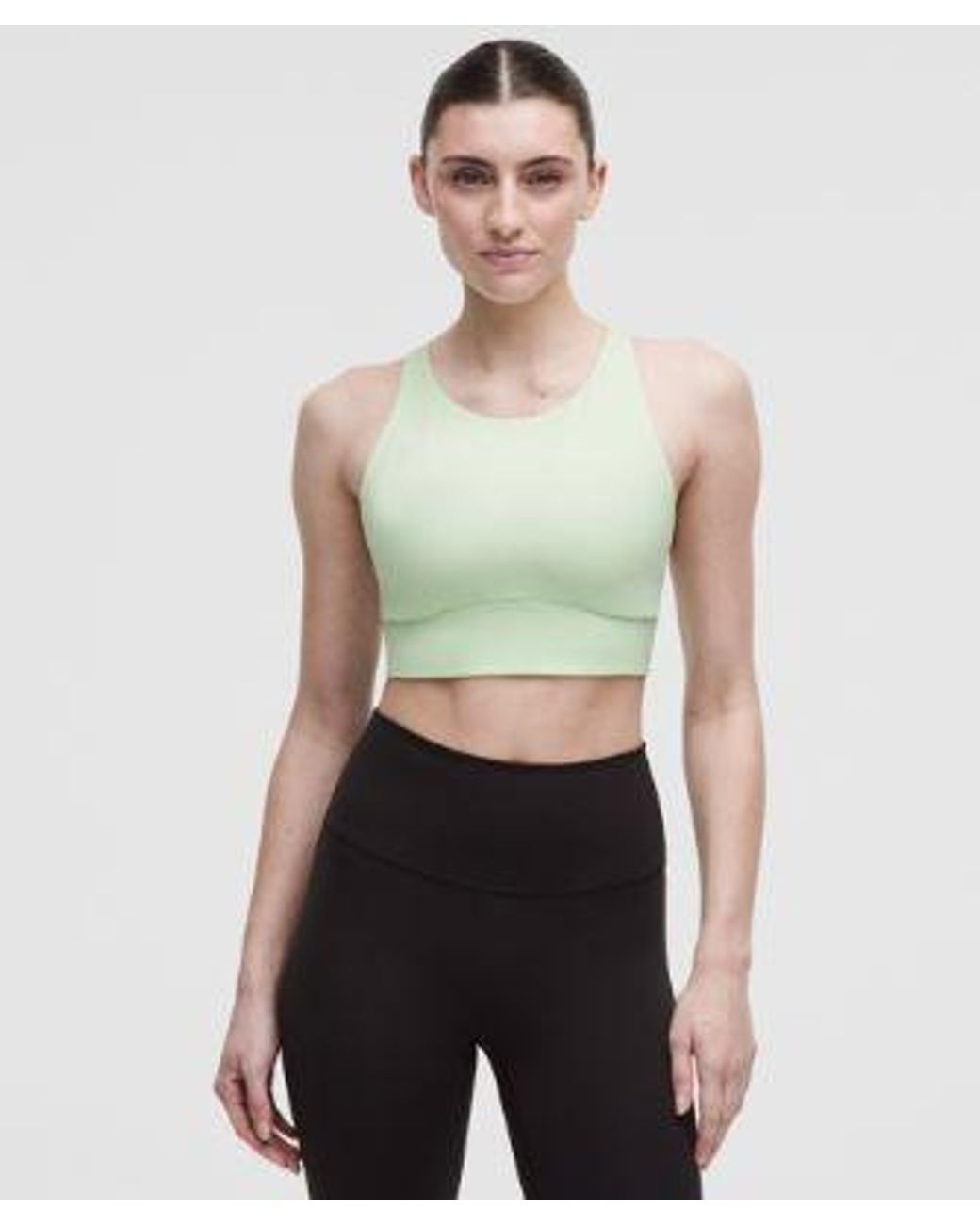 lululemon athletica Green – Energy High-Neck Longline Sports Bra Evolve Medium Support, B-D Cups – /Pastel –