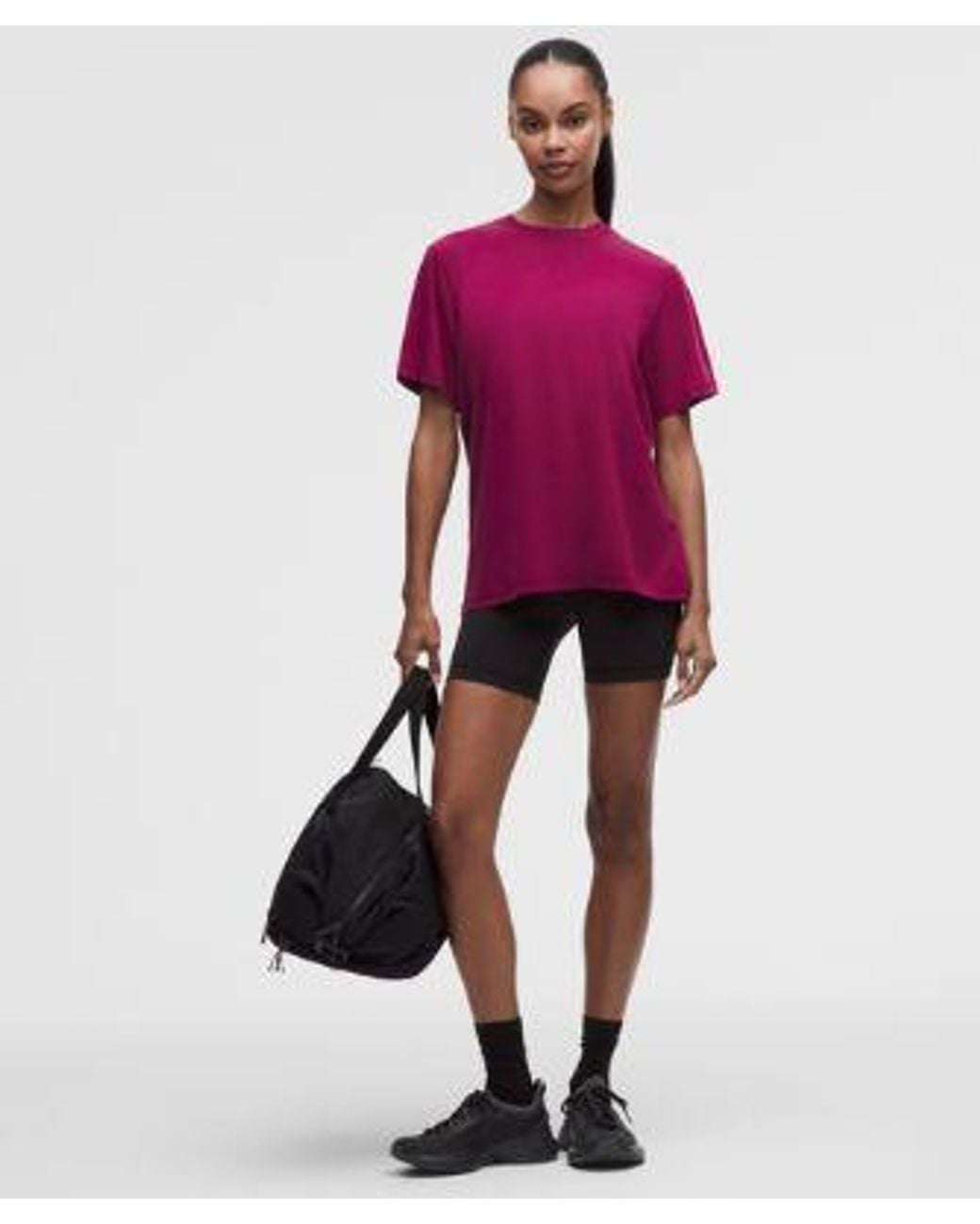 lululemon athletica Purple – Jersey Training Short-Sleeve Shirt – – Size 4