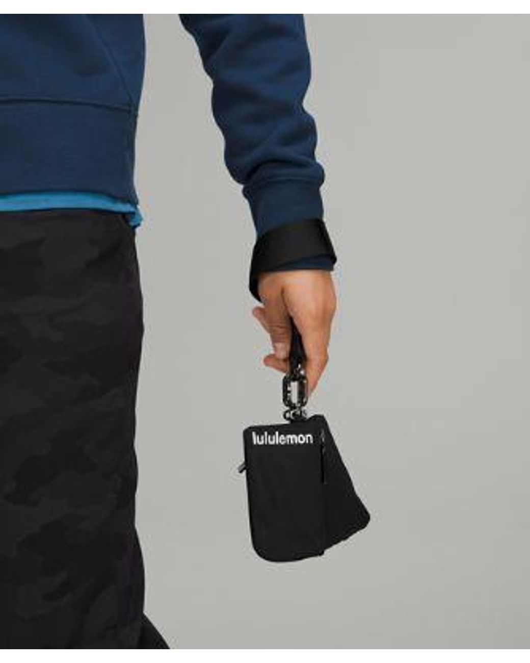 lululemon athletica Gray Dual Pouch Wristlet Bag - Color Black