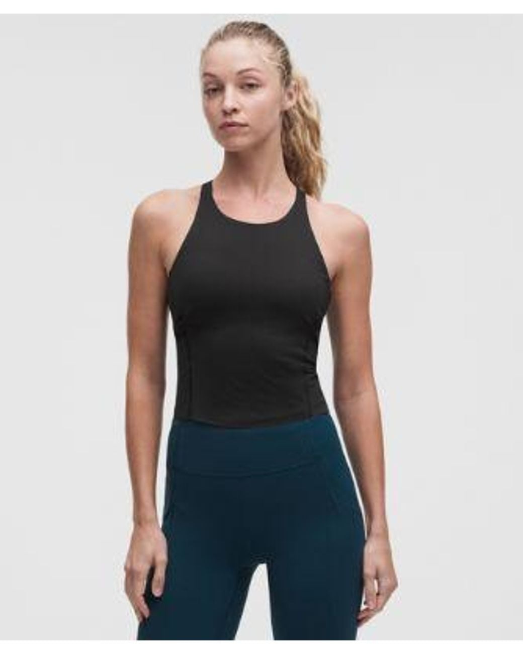 lululemon athletica Black – Fast And Free Tank Top Medium Support, B/C Cup – – Size 4