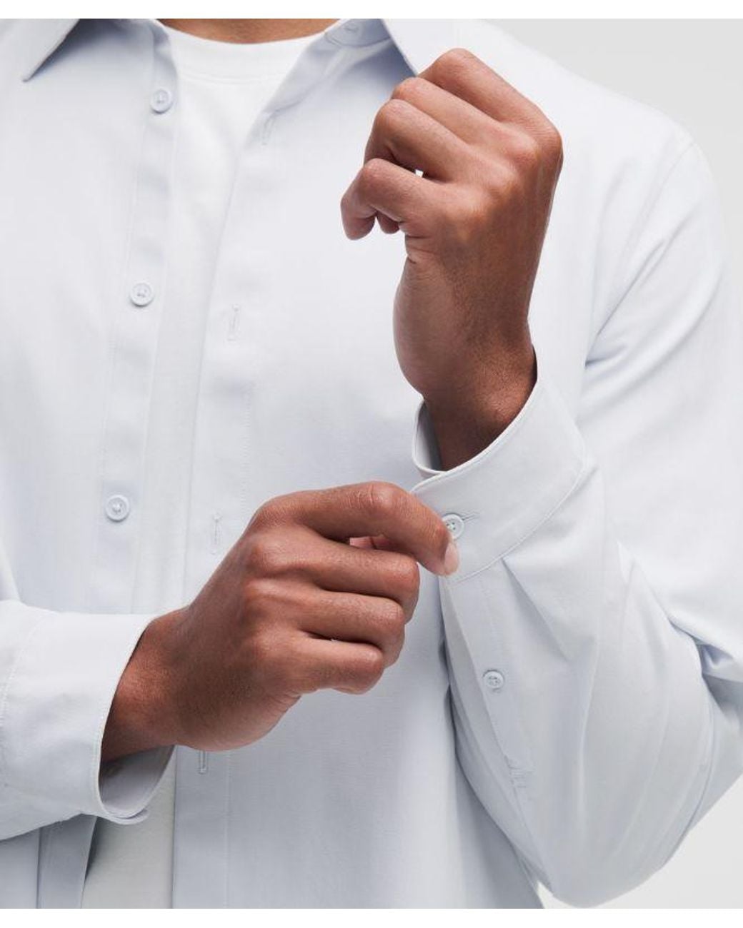 lululemon athletica White New Venture Long-Sleeve Shirt for men