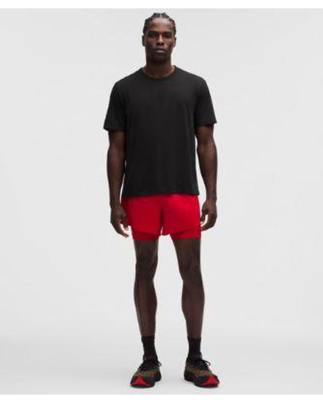 lululemon athletica Black – Mile Maker Short-Sleeve T-Shirt – – for men