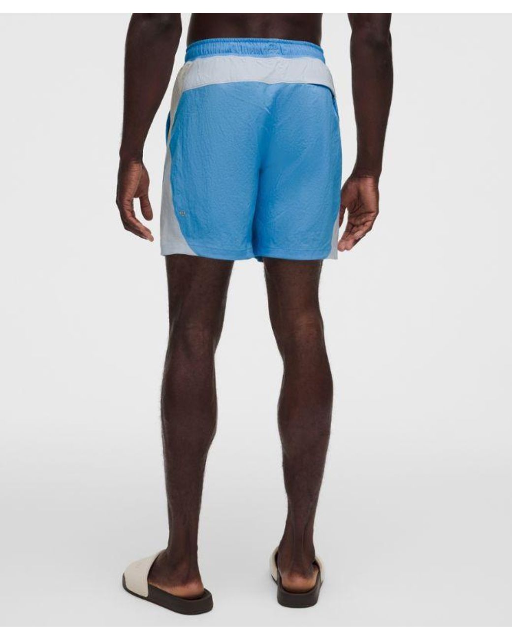 lululemon athletica Blue Crinkle Nylon Swim Short 7" for men