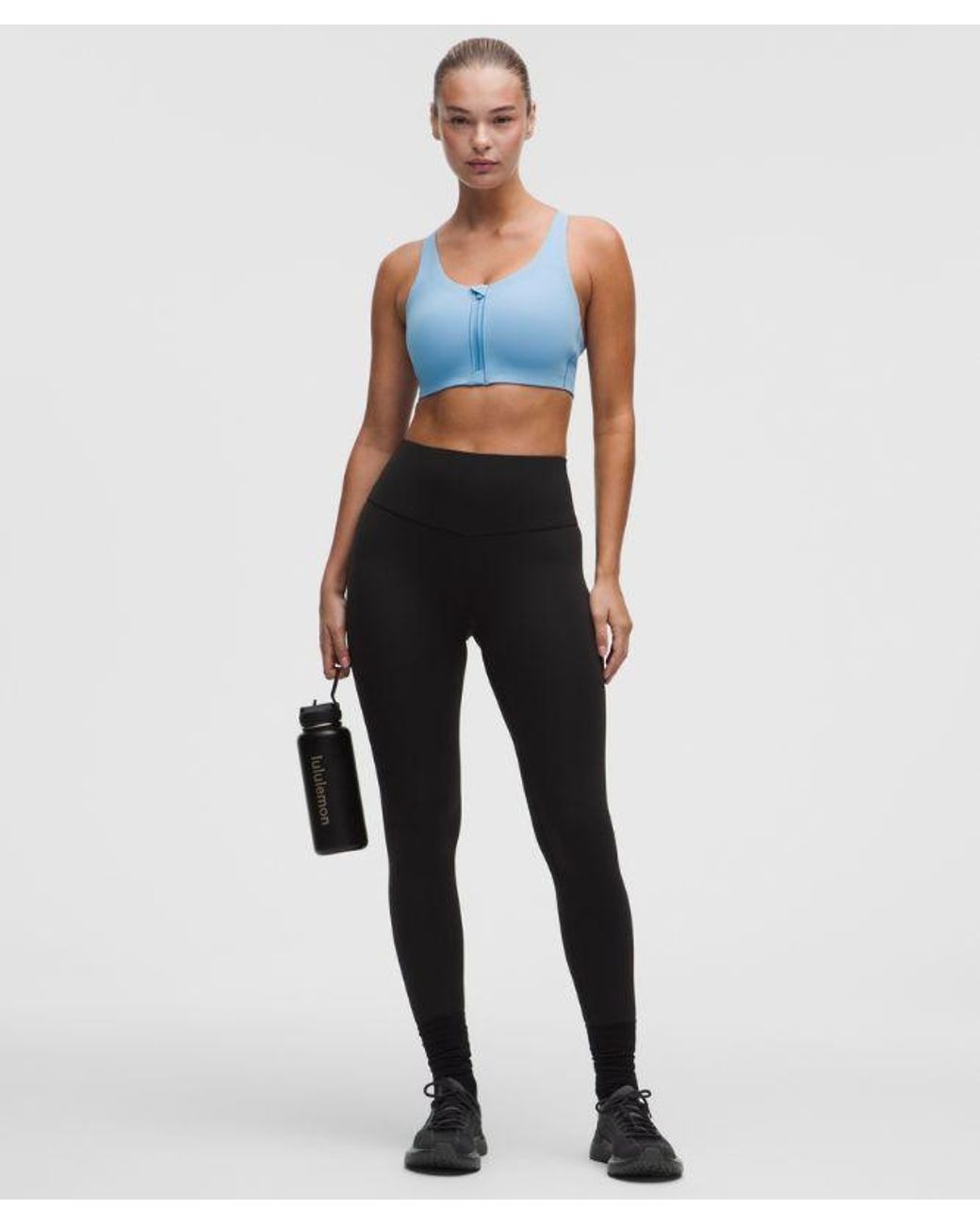 lululemon athletica Blue – Energy Zip-Front Sports Bra High-Support, B–G Cups – – Size 6