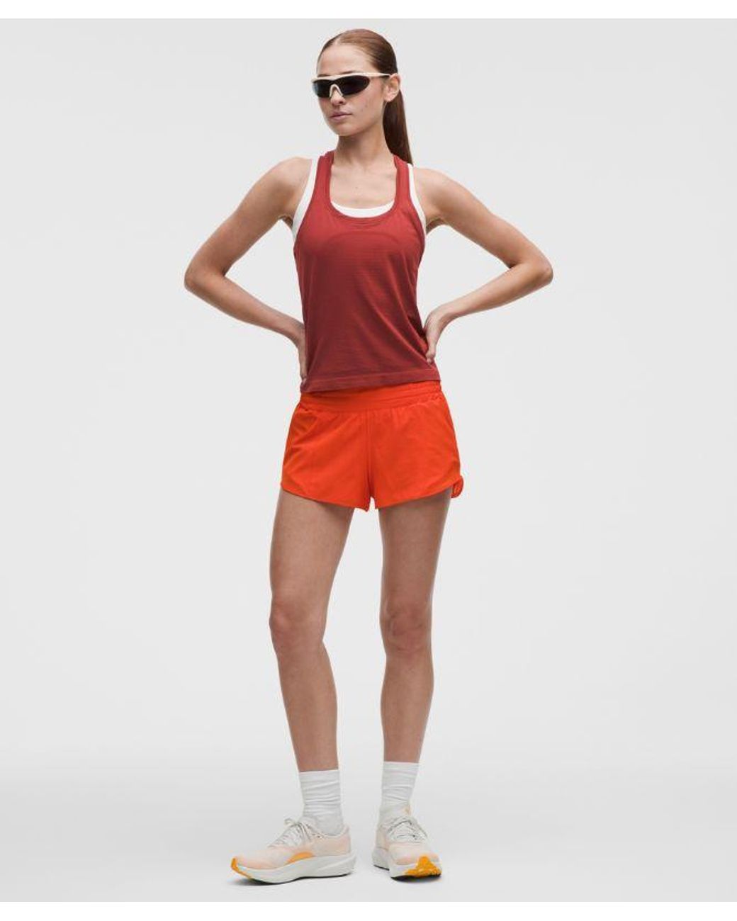 lululemon athletica Red – Swiftly Tech Racerback Tank Top 2.4 Waist Length – /Burgundy – Size 4