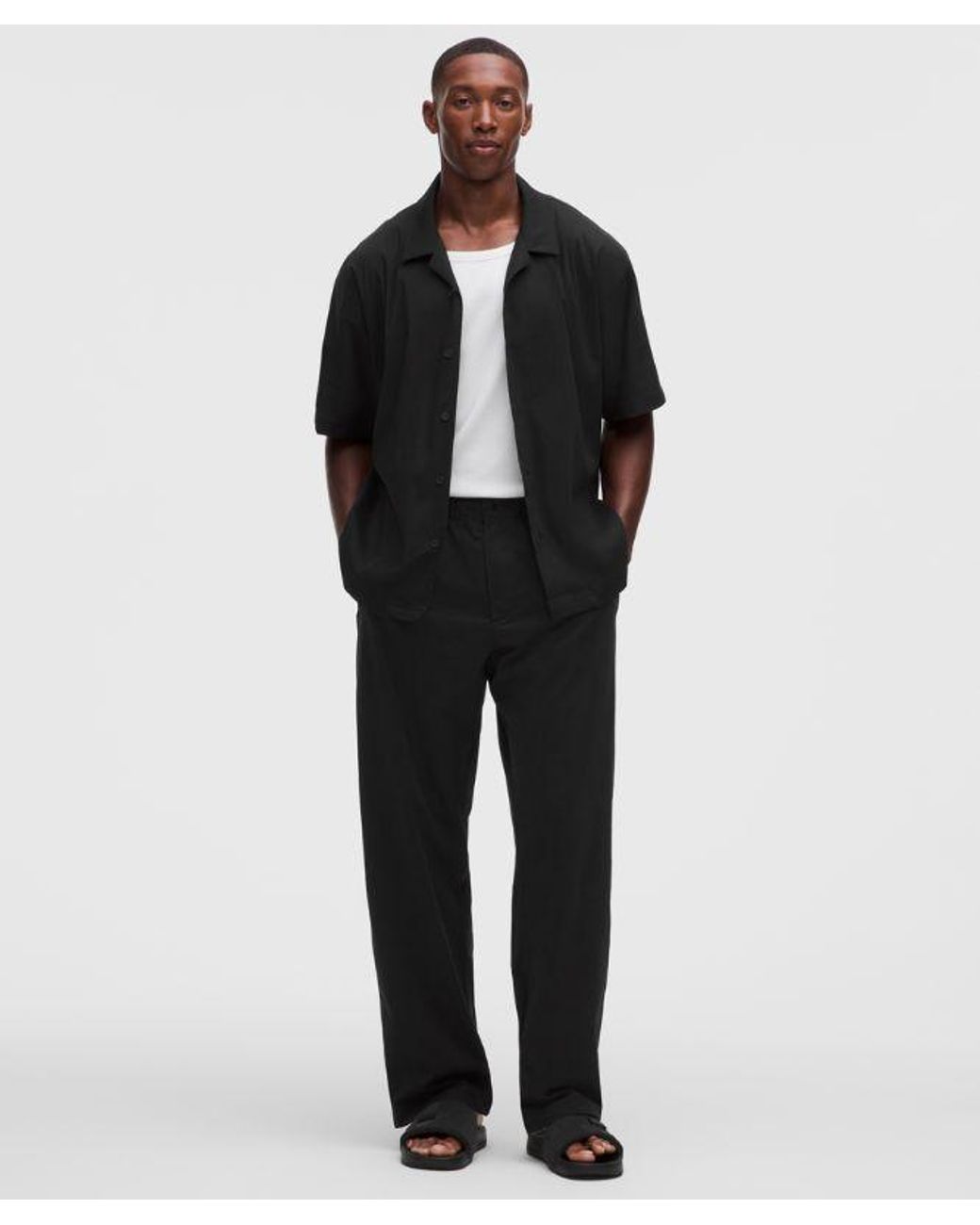 lululemon athletica Black Lightweight Camp-Collar Shirt for men