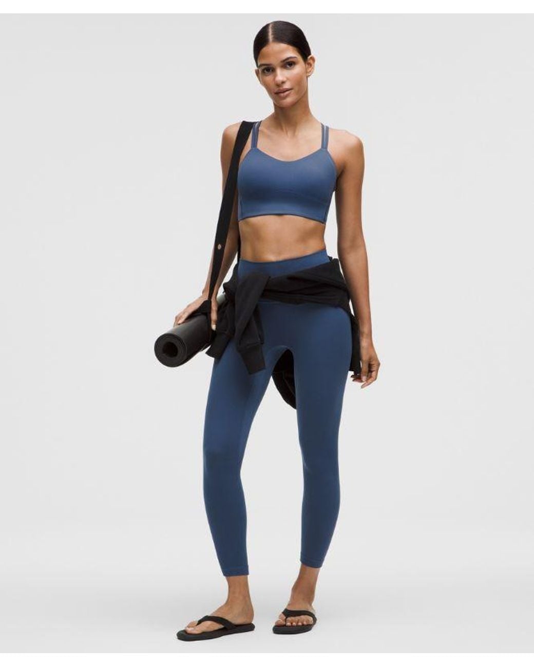 lululemon athletica Blue – Like A Cloud Longline Sports Bra Light Support, B/C Cup – – Size 12