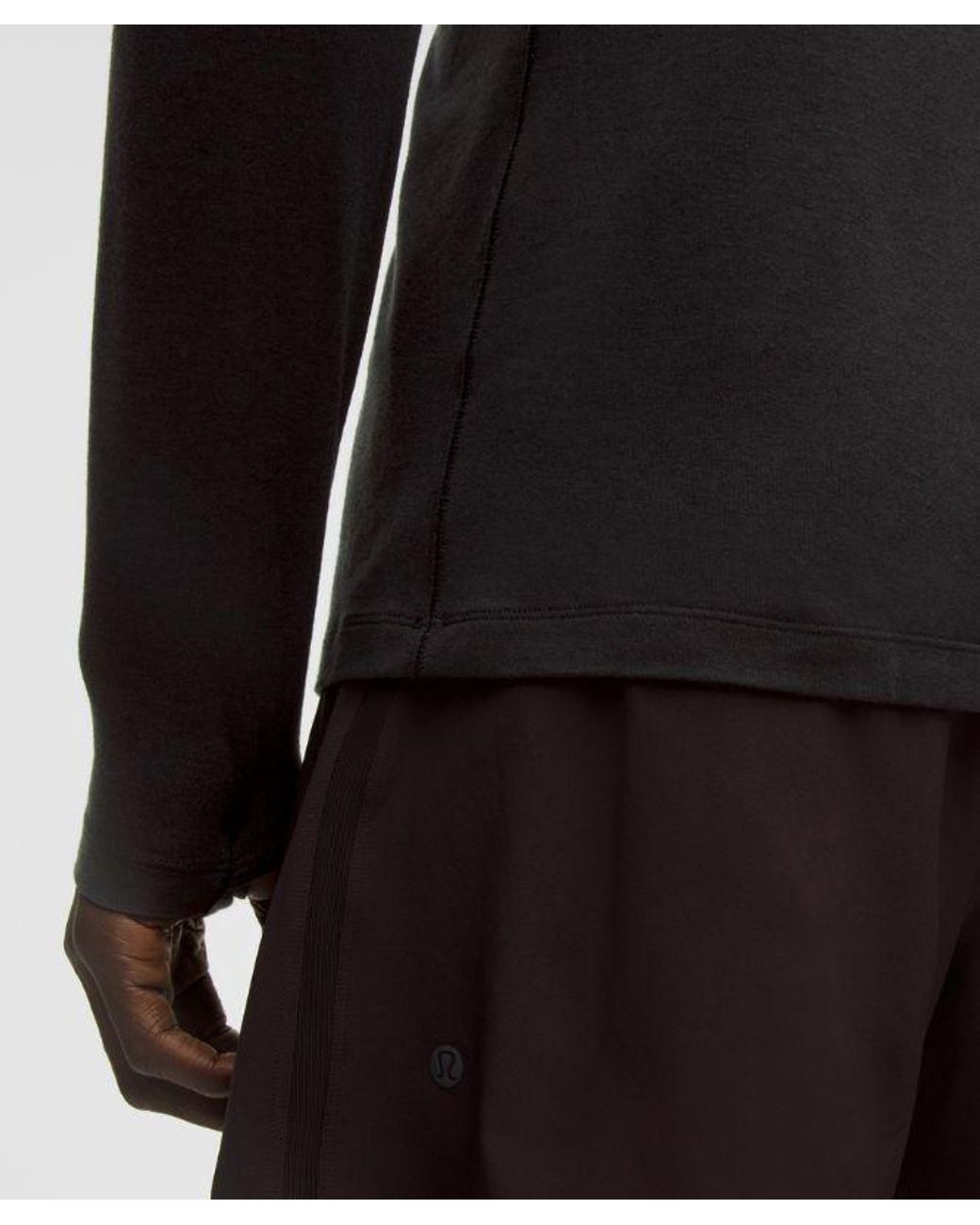 lululemon athletica Black – Merino Half-Zip Base Layer – Wool-Blend – – for men