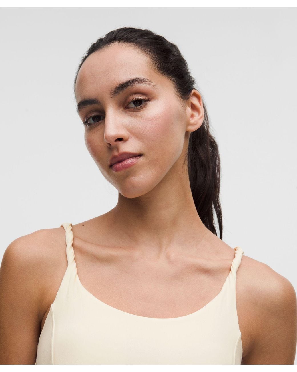 lululemon Align Twist-Strap Cropped Tank Top in Natural | Lyst