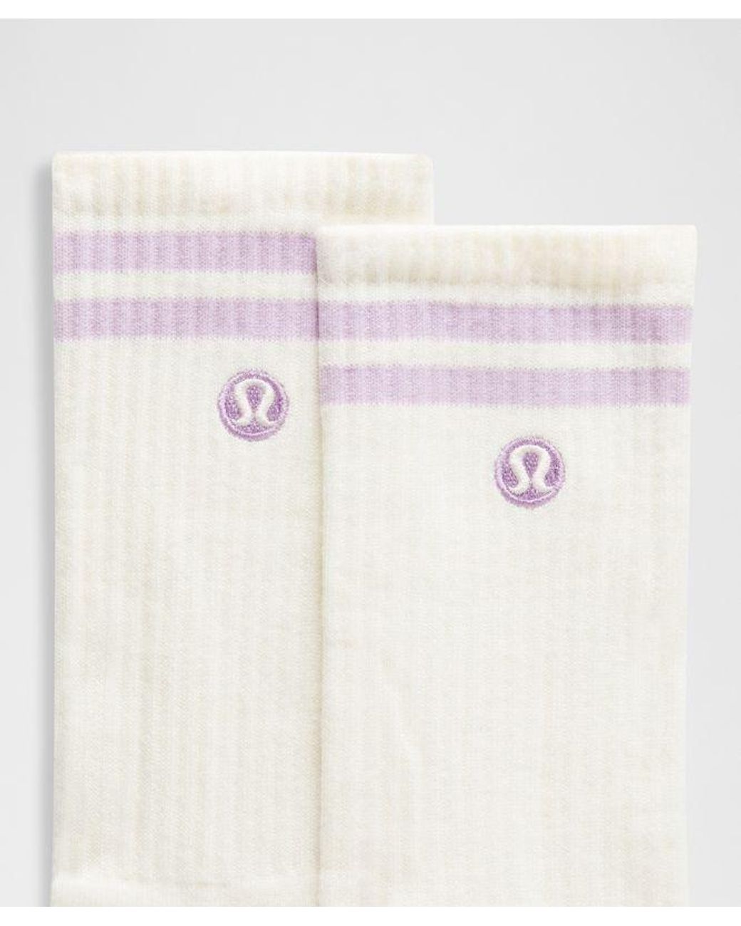 lululemon athletica Metallic – Daily Essential Crew Socks 3 Pack Stripe – – Size Large