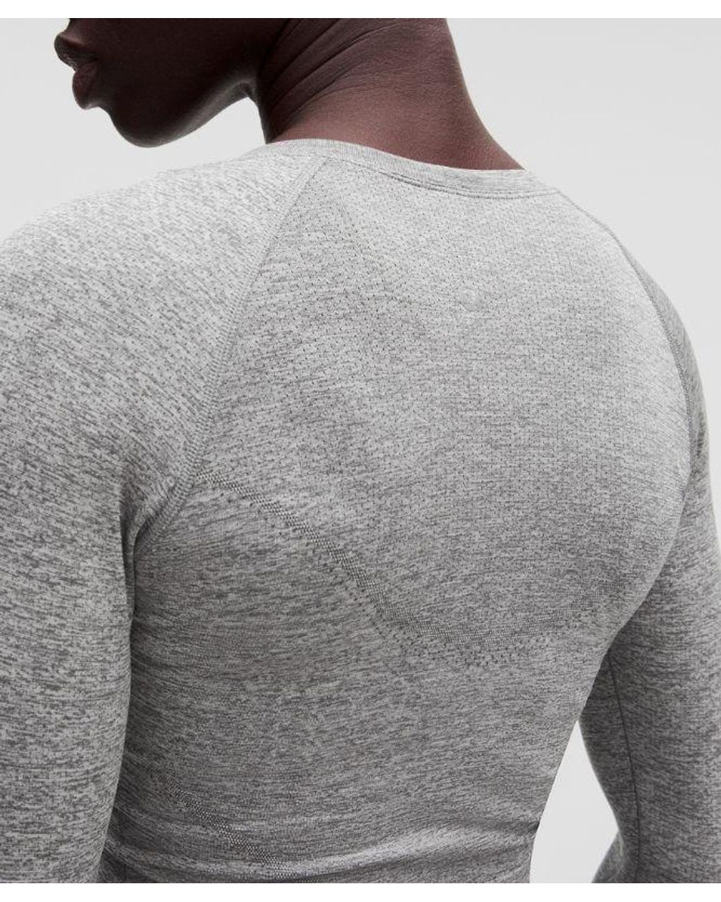 lululemon athletica Gray Swiftly Tech Cropped Long-Sleeve Shirt 2