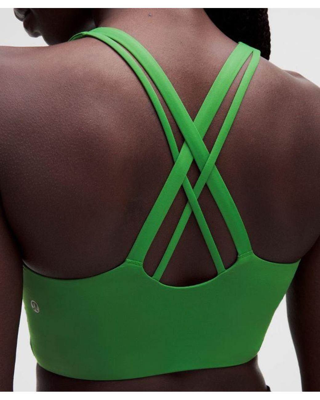 lululemon athletica Green – Energy Longline Sports Bra Medium Support, B-D Cups Evolve – – Size Large