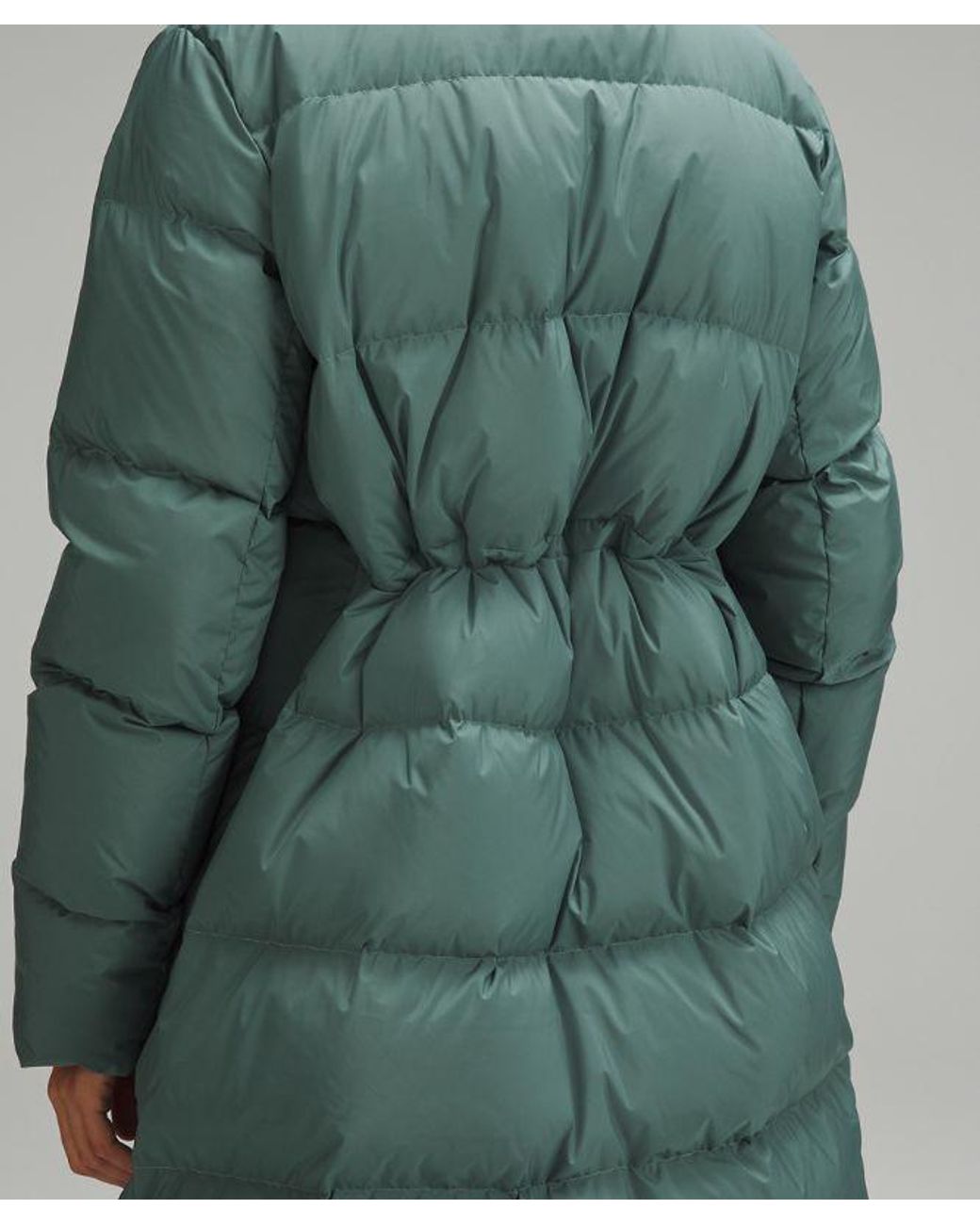 lululemon athletica Green Wunder Puff Long Jacket