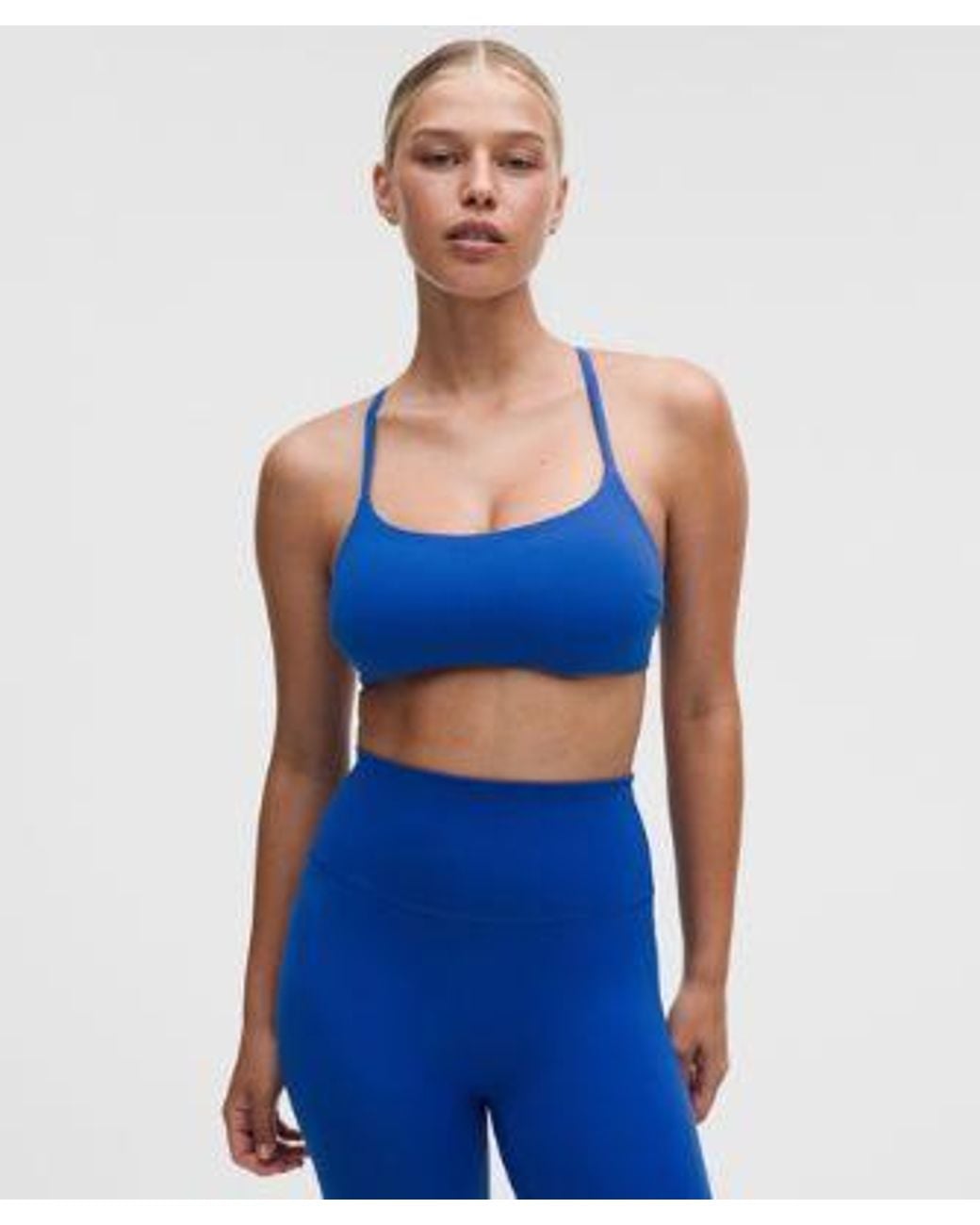 lululemon athletica Blue Wunder Train Strappy Racer Bra