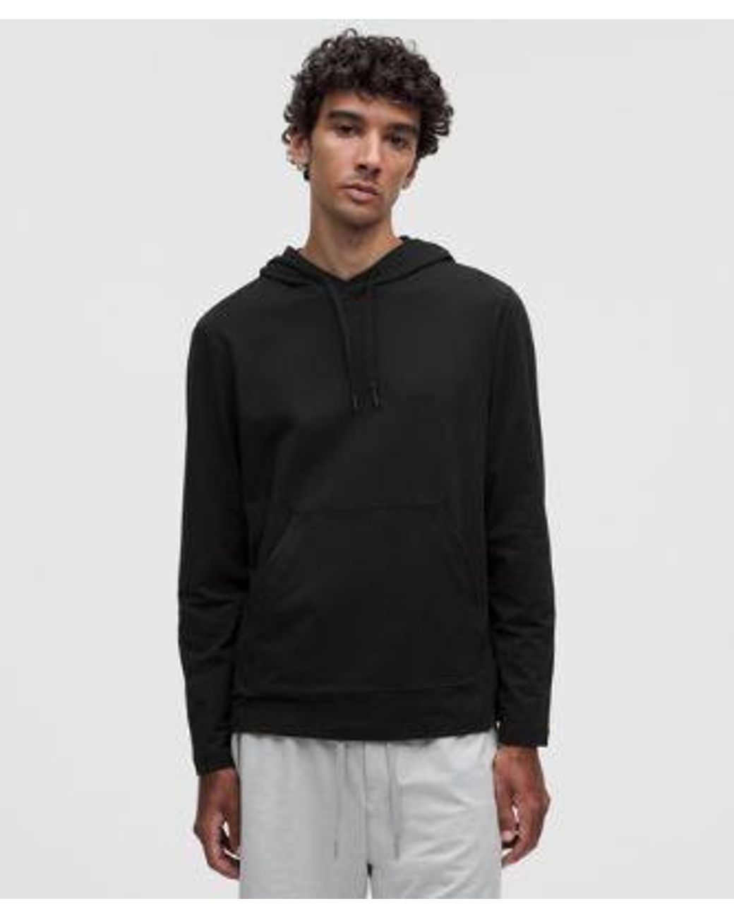 lululemon athletica Gray Soft Jersey Pullover Hoodie for men