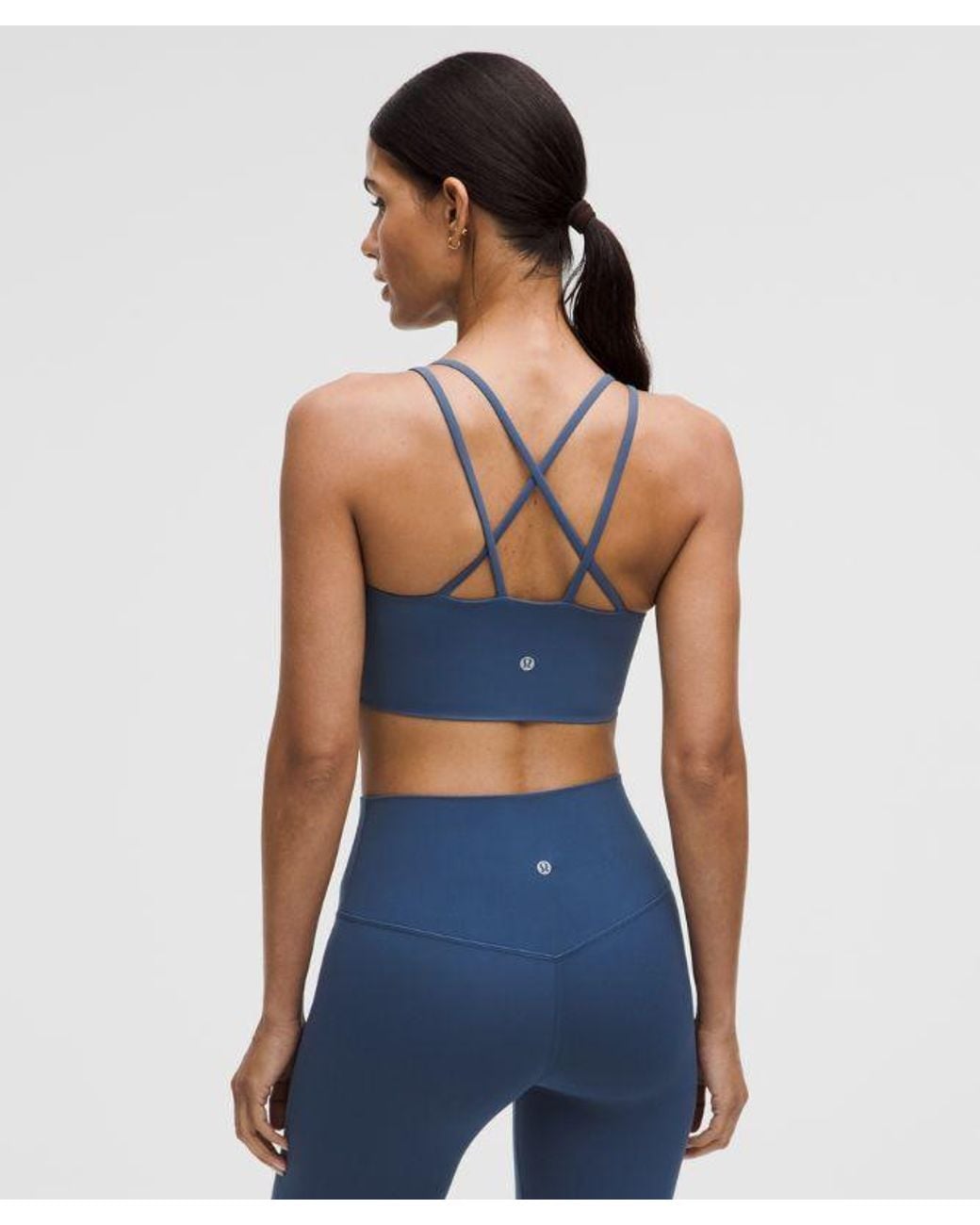 lululemon athletica Blue – Like A Cloud Longline Sports Bra Light Support, B/C Cup – – Size 12