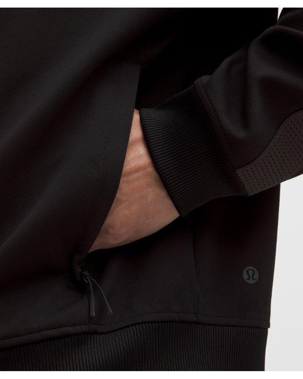 lululemon athletica Black Pique Relaxed-Fit Track Jacket for men