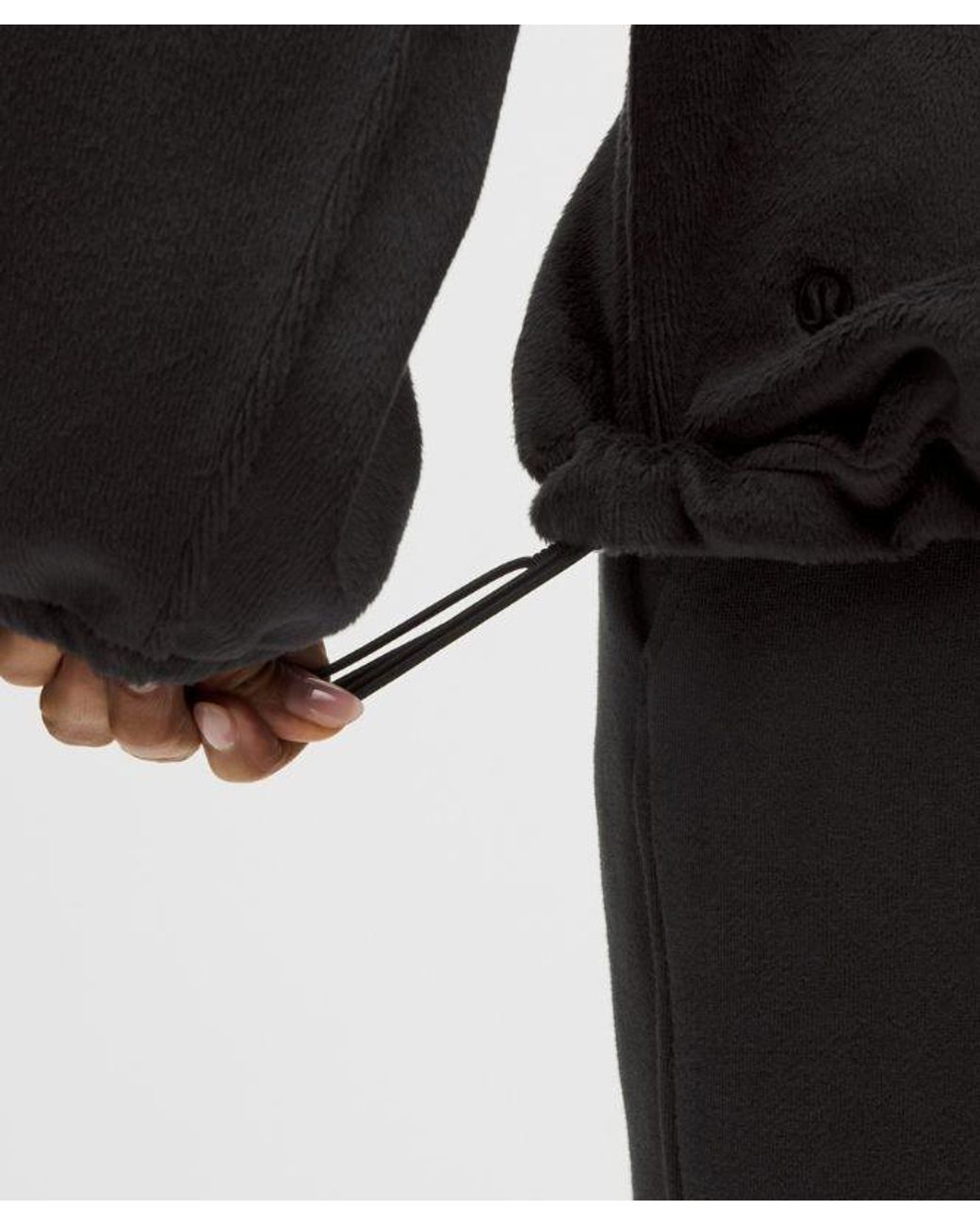lululemon athletica Black – Plush Velour Oversized Hoodie – – Size Medium