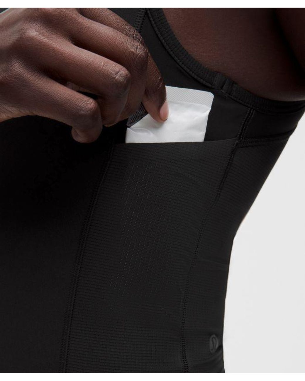 lululemon athletica Black – Mesh-Back Tank Top With Drop-In Pockets Light Support, B/C Cup – – Size Large