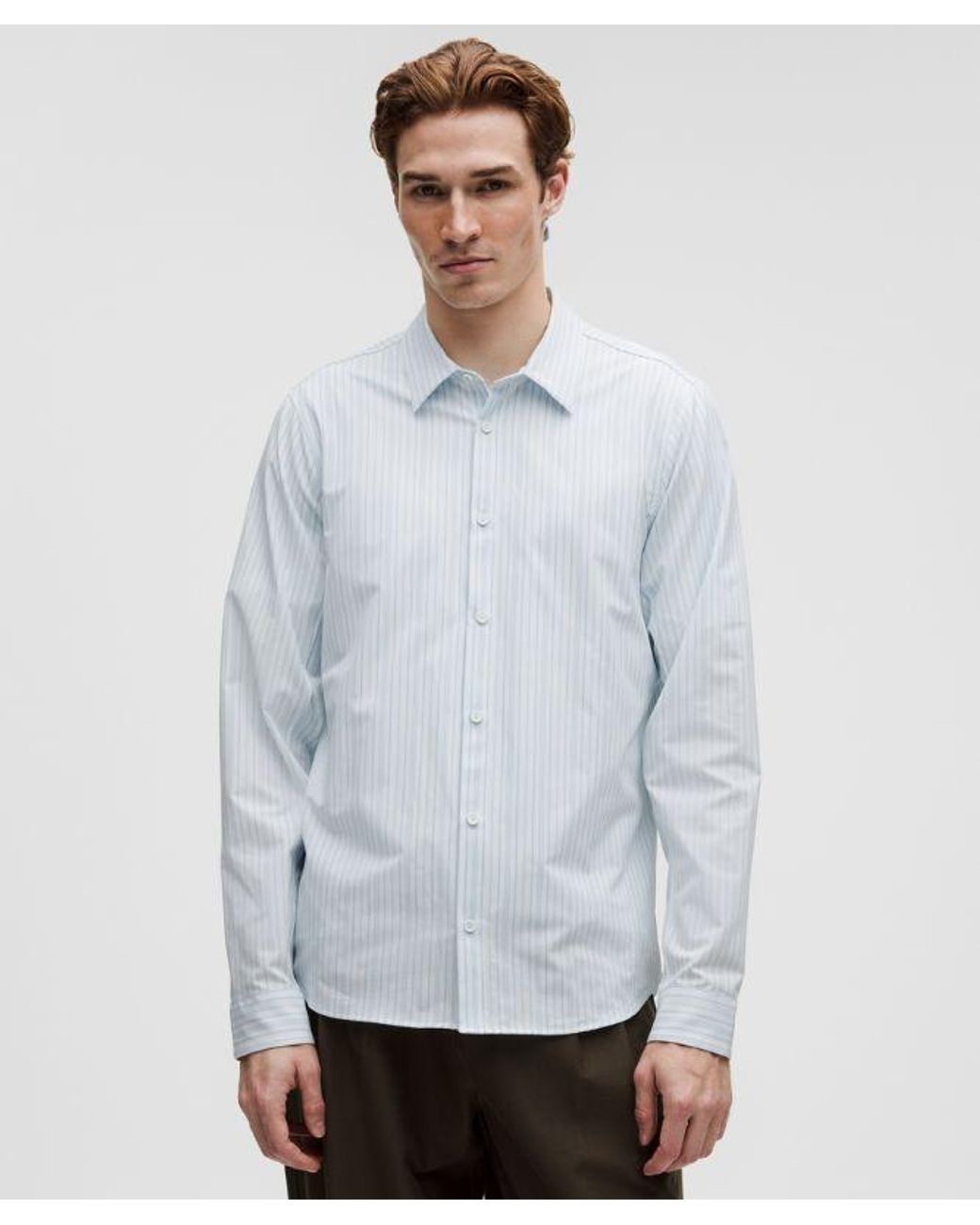 lululemon athletica Gray New Venture Slim-Fit Long-Sleeve Shirt for men