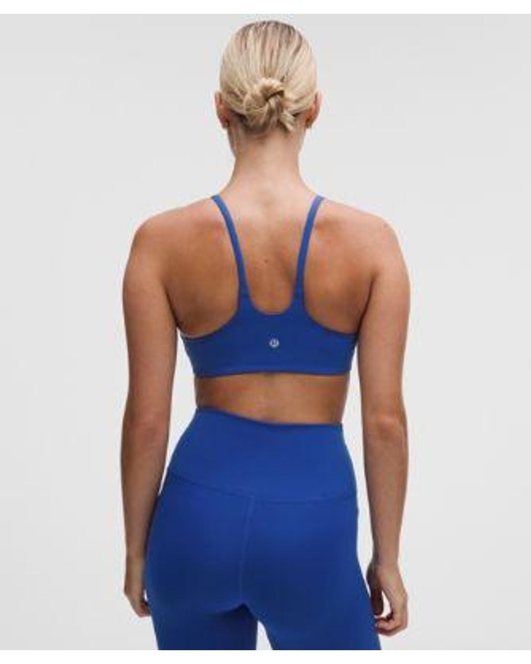 lululemon athletica Blue Wunder Train Strappy Racer Bra