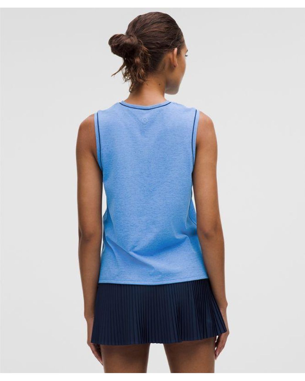 lululemon athletica Blue V-Neck Tennis Tank Top