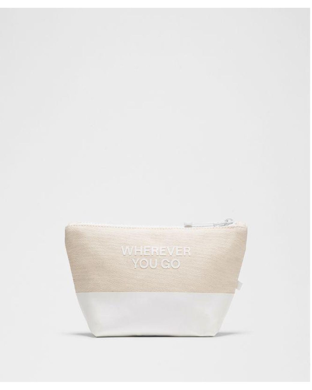lululemon athletica White – Canvas Pouch Bag Mini Wordmark –