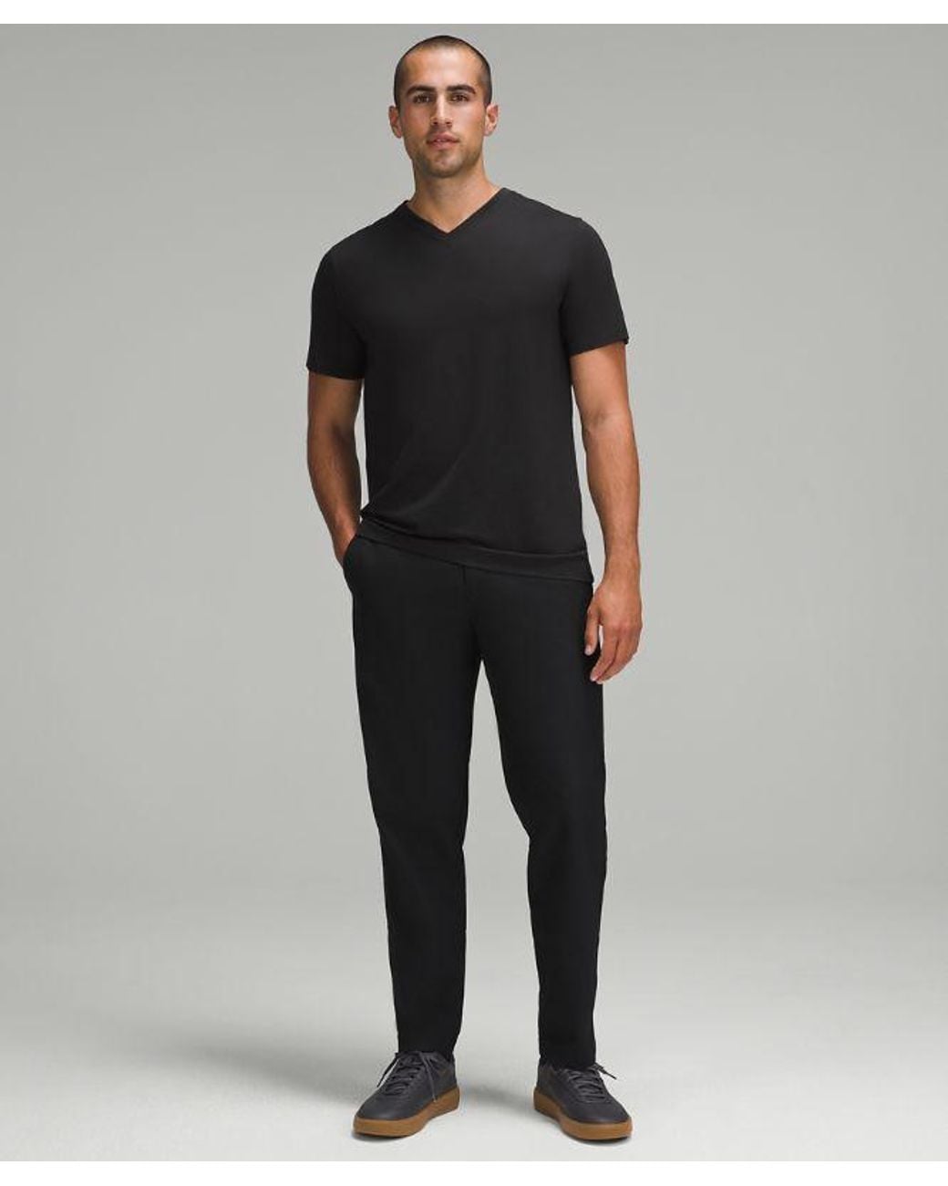lululemon athletica Black Fundamental V-Neck T-Shirt for men