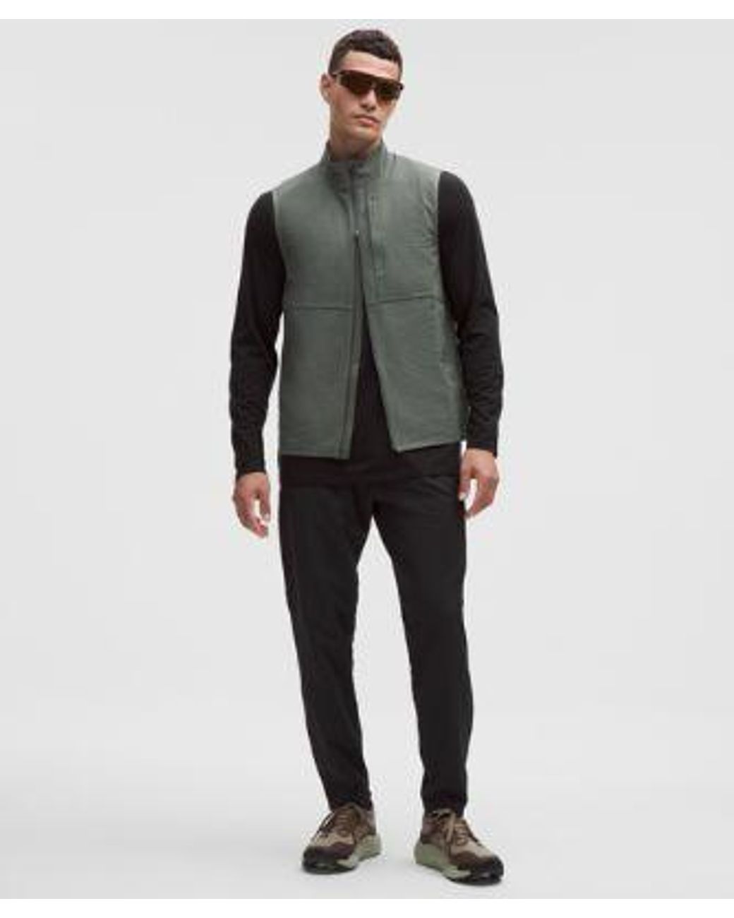 lululemon athletica Black Mile Maker Merino Wool-Blend Long-Sleeve Shirt for men