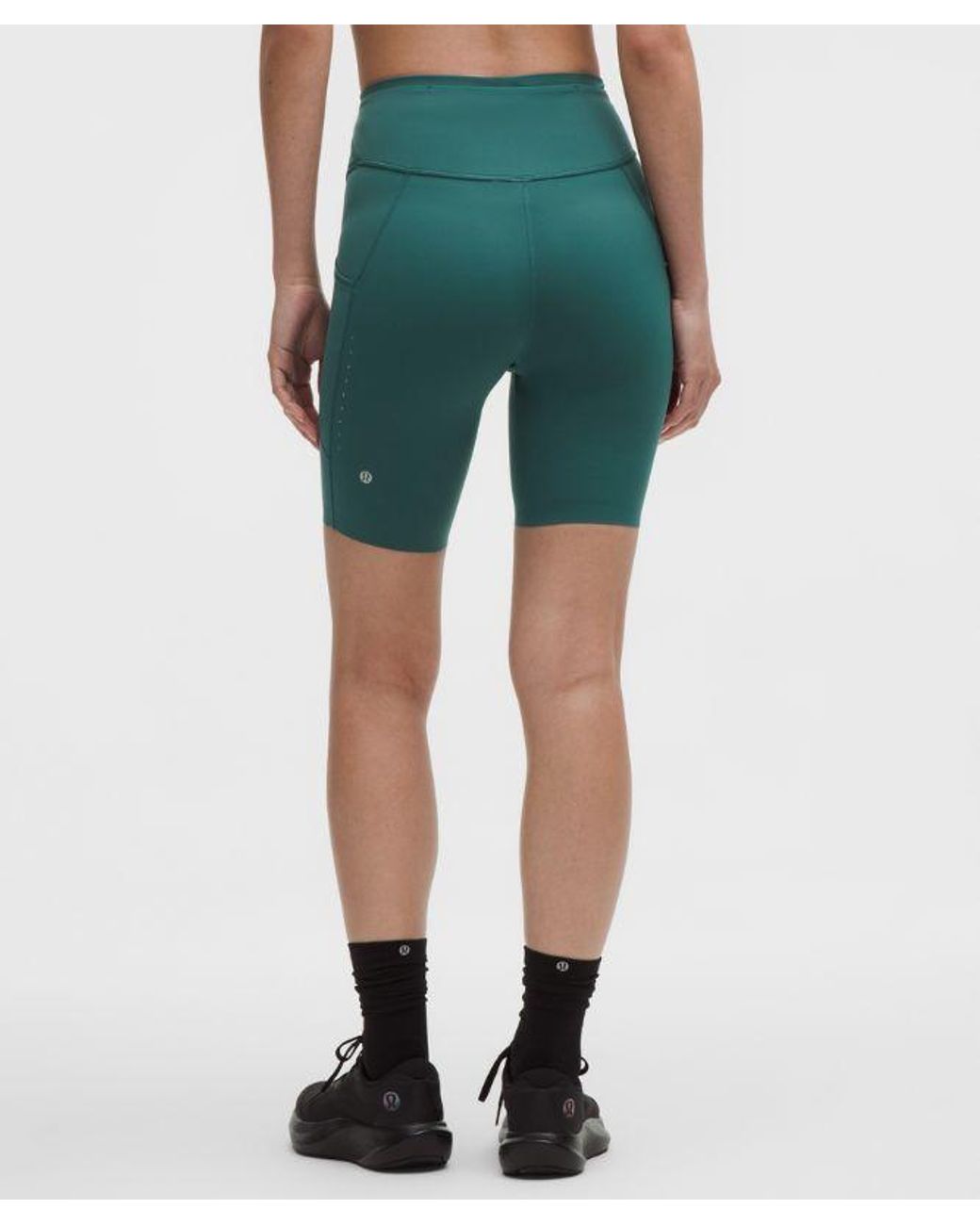 lululemon athletica Blue – Fast And Free High-Rise Shorts 5 Pocket – 8" – – Size 14