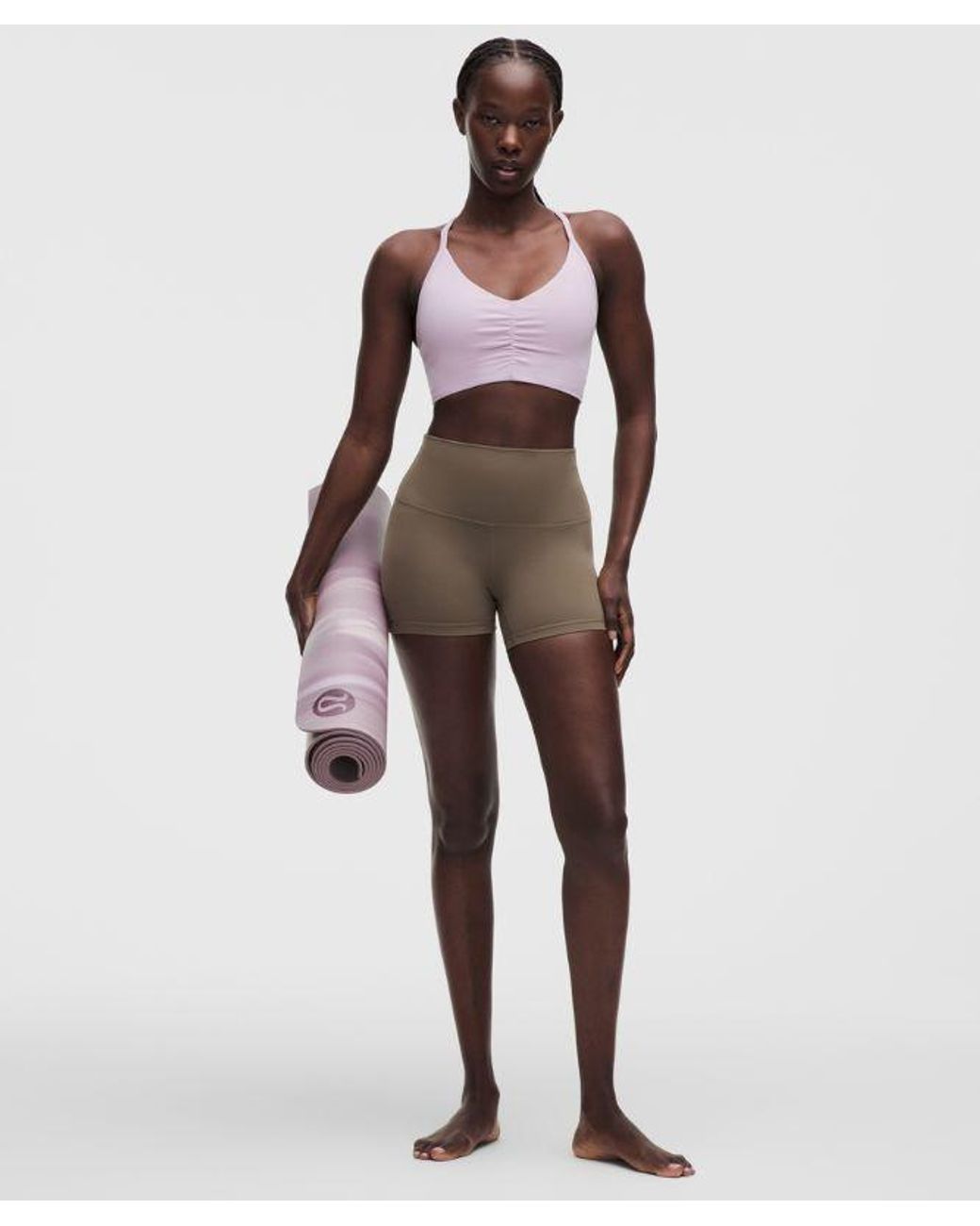 lululemon athletica Brown Flow Y Ruched Bra