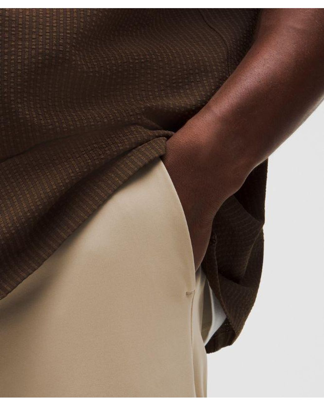 lululemon athletica Brown – Daydrift Classic-Fit Trousers Regular No Belt Loops – Color Khaki – for men