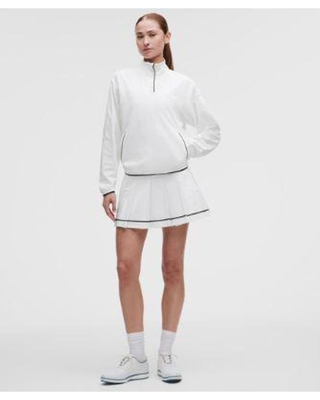 lululemon athletica White – Uv-Protective Lightweight Half Zip Long-Sleeve Top – –