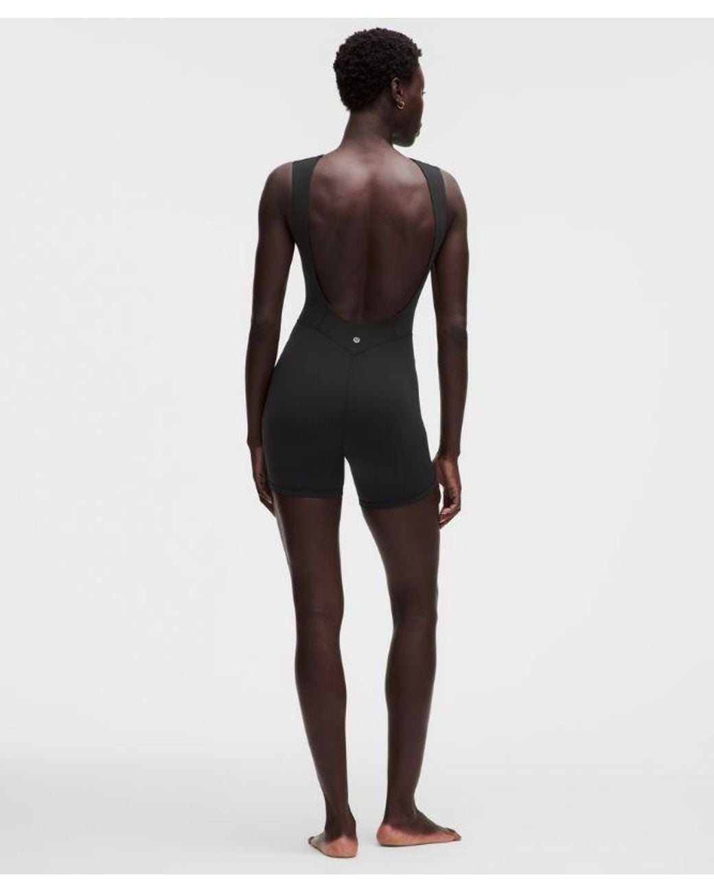 lululemon athletica Black – Align Scoopback Bodysuit – 6" – – Size 4