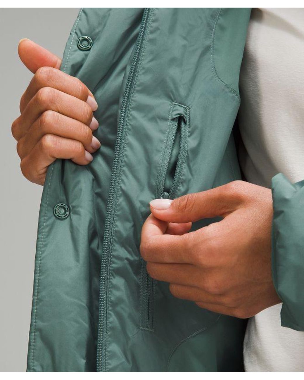 lululemon athletica Green Wunder Puff Long Jacket