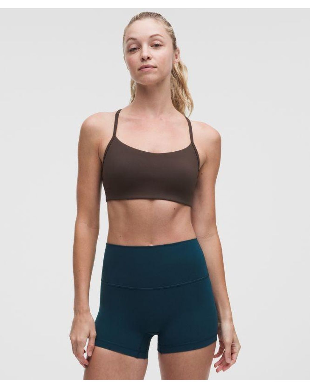 lululemon athletica Blue – Flow Y Sports Bra Light Support, A/B Cup Design – – Size Large