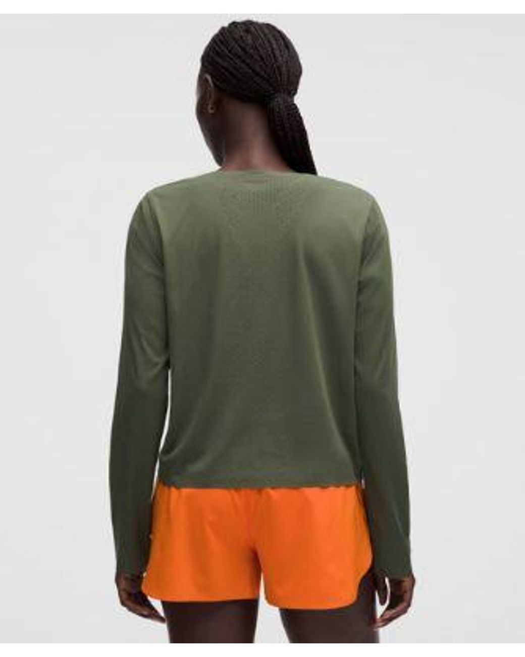 lululemon athletica Green – Fast And Free Long-Sleeve Shirt – – Size Large