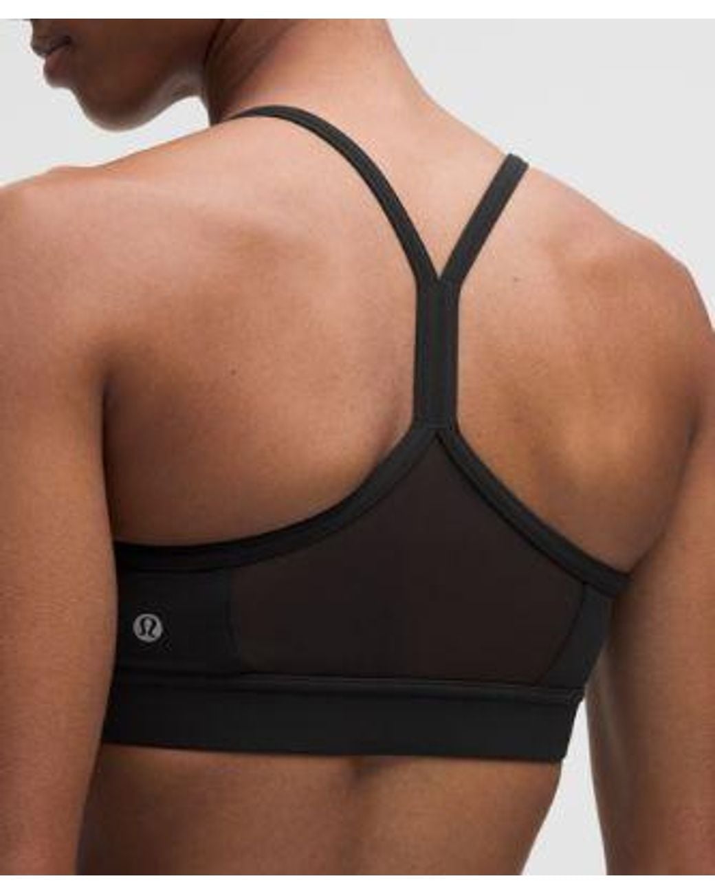 lululemon athletica Black Flow Y Mid-Support Bra