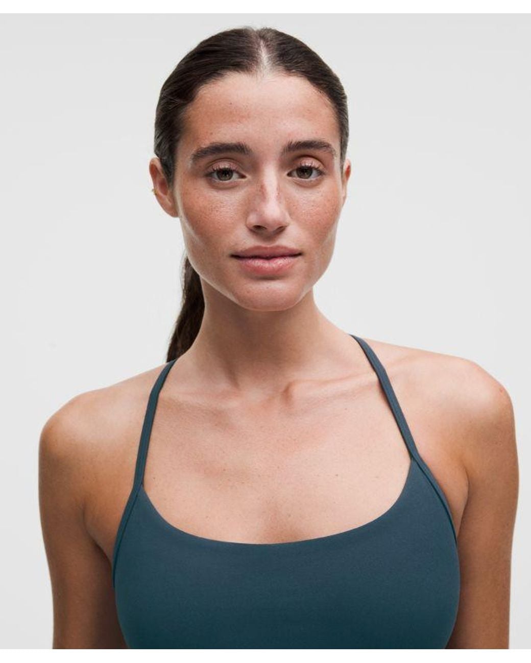 lululemon athletica Black – Flow Y Cropped Tank Top Light Support, B/C Cup – – Size Large