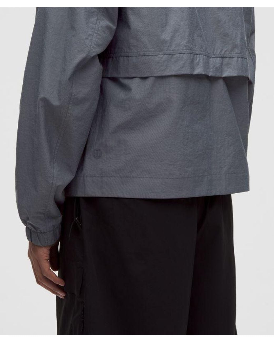 lululemon athletica Gray Cotton-Blend Collared Jacket for men